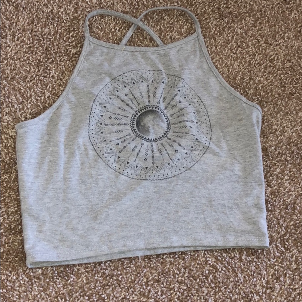 🥳Grey crop top from pacsun